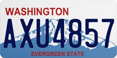 WA license plate AXU4857