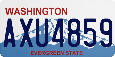 WA license plate AXU4859