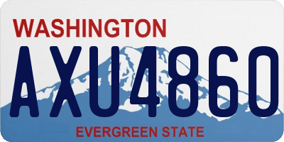 WA license plate AXU4860