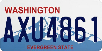 WA license plate AXU4861