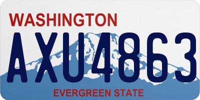 WA license plate AXU4863