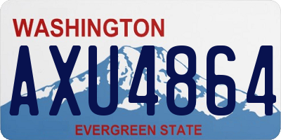 WA license plate AXU4864