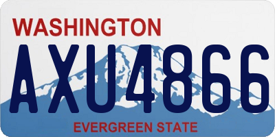 WA license plate AXU4866
