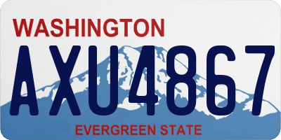 WA license plate AXU4867