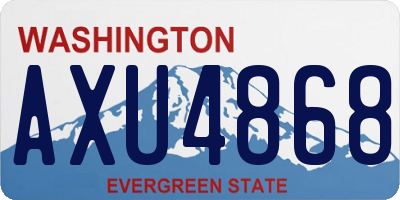 WA license plate AXU4868