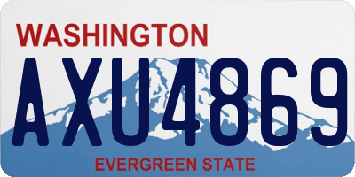 WA license plate AXU4869