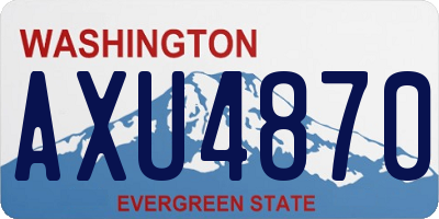 WA license plate AXU4870