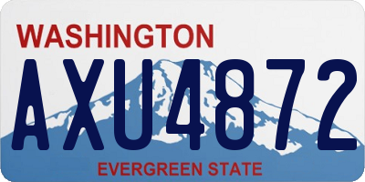 WA license plate AXU4872