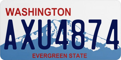 WA license plate AXU4874