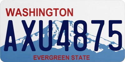 WA license plate AXU4875