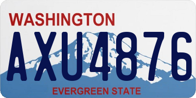 WA license plate AXU4876