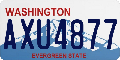 WA license plate AXU4877