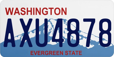 WA license plate AXU4878