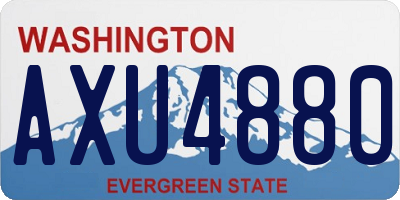 WA license plate AXU4880