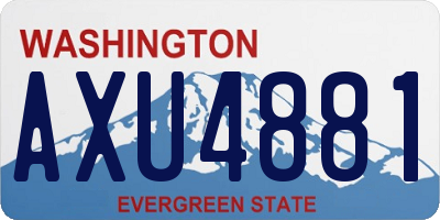 WA license plate AXU4881