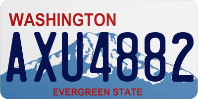 WA license plate AXU4882