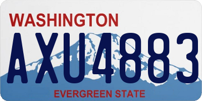 WA license plate AXU4883