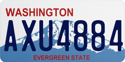WA license plate AXU4884