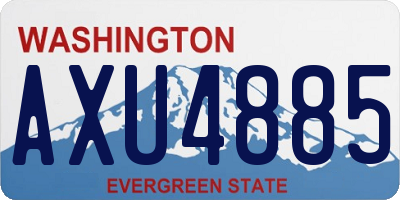 WA license plate AXU4885