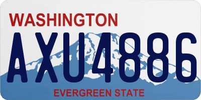 WA license plate AXU4886