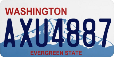 WA license plate AXU4887