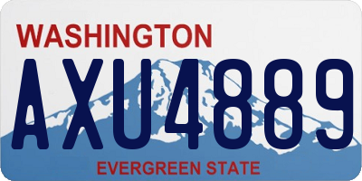 WA license plate AXU4889