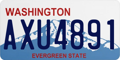 WA license plate AXU4891