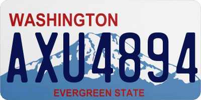 WA license plate AXU4894