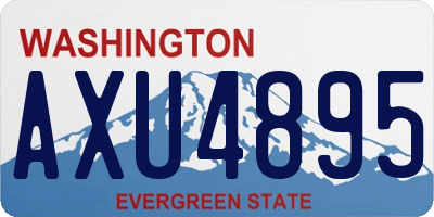 WA license plate AXU4895