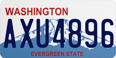 WA license plate AXU4896