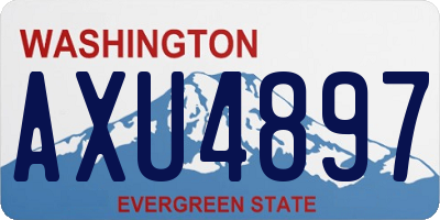 WA license plate AXU4897
