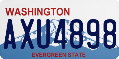 WA license plate AXU4898