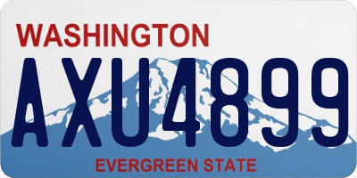 WA license plate AXU4899