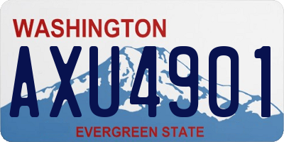 WA license plate AXU4901