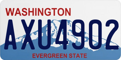 WA license plate AXU4902