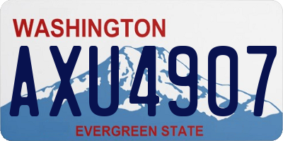 WA license plate AXU4907