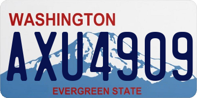 WA license plate AXU4909