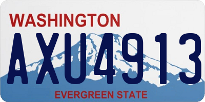WA license plate AXU4913