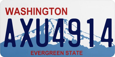 WA license plate AXU4914