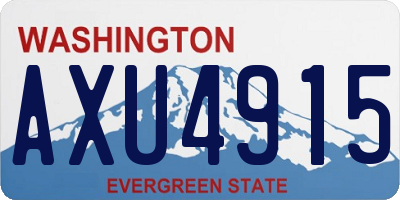 WA license plate AXU4915