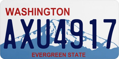 WA license plate AXU4917