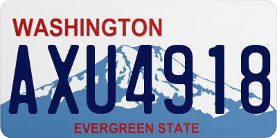 WA license plate AXU4918