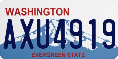 WA license plate AXU4919