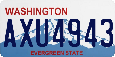WA license plate AXU4943