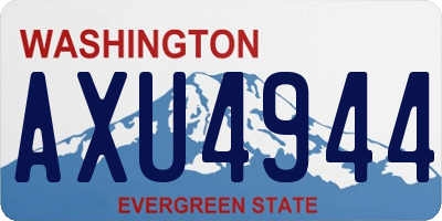 WA license plate AXU4944