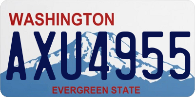 WA license plate AXU4955