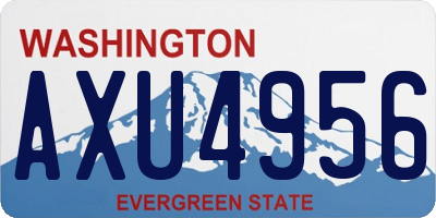 WA license plate AXU4956