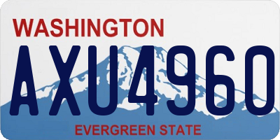 WA license plate AXU4960