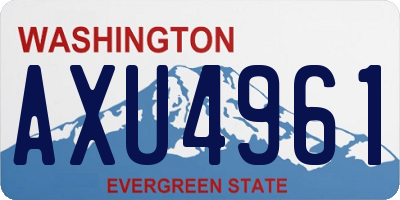 WA license plate AXU4961