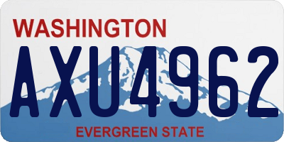 WA license plate AXU4962